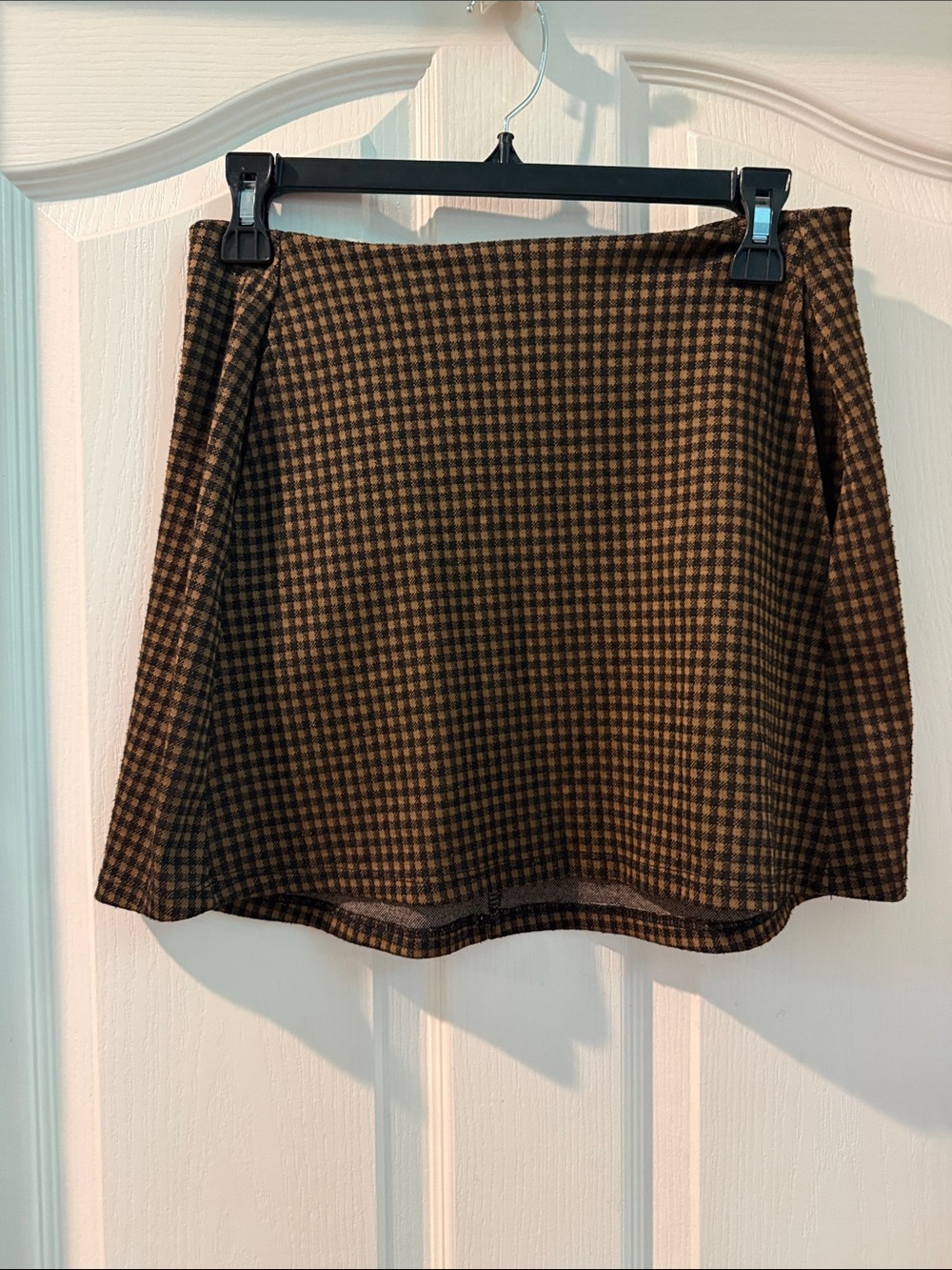 Altar'd State Brown Plaid Mini Skirt